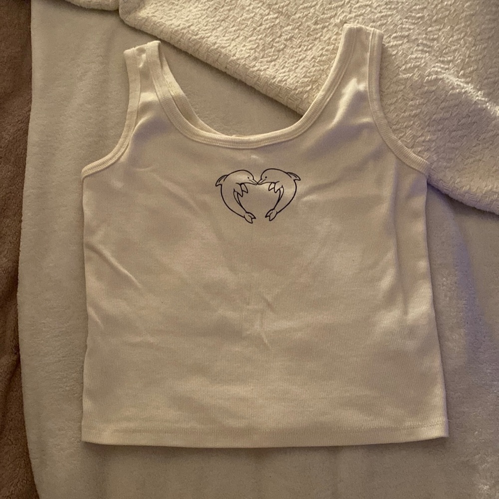 Obsessive Love: Form Fitted Tank Top | Color: Cream/White | Size: L